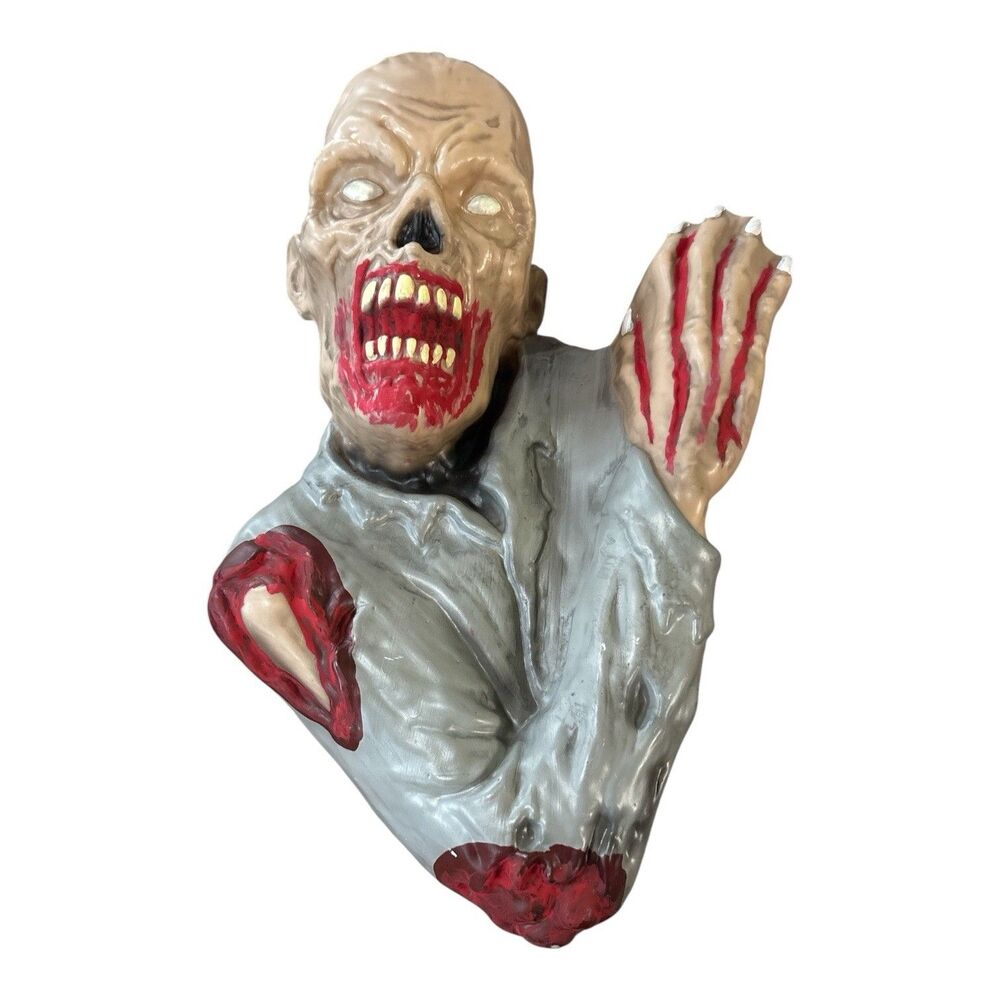 Seasons 14” Zombie Peeking Wall Doorway Decor Halloween Bloody Horror Prop